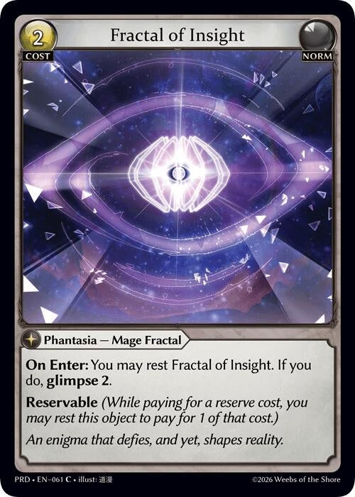 Image for Fractal of Insight (Interference Curio Foil) (061) (.asphodel/paradise) (PRD) - Grand Archive TCG
