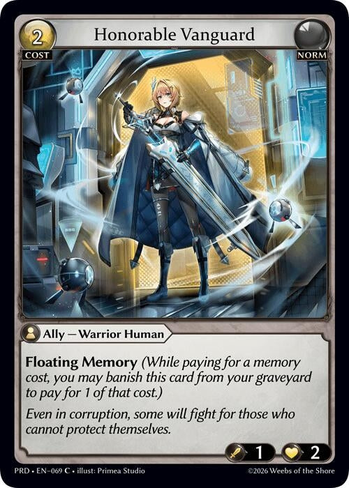 Image for Honorable Vanguard (Interference Curio Foil) (069) (.asphodel/paradise) (PRD) - Grand Archive TCG