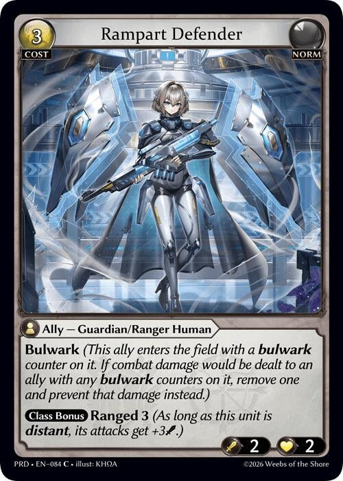 Image for Rampart Defender (Interference Curio Foil) (084) (.asphodel/paradise) (PRD) - Grand Archive TCG