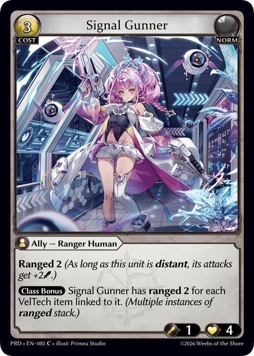 Image for Signal Gunner (Interference Curio Foil) (085) (.asphodel/paradise) (PRD) - Grand Archive TCG