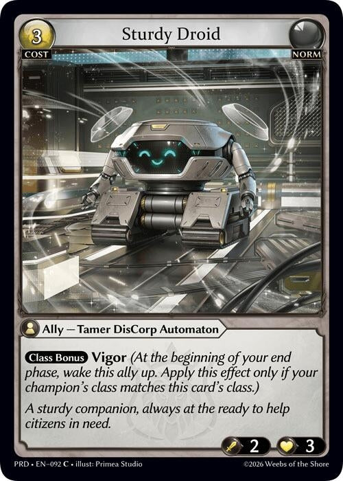 Image for Sturdy Droid (Interference Curio Foil) (092) (.asphodel/paradise) (PRD) - Grand Archive TCG