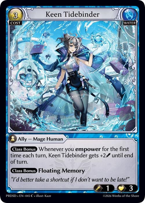 Image for Keen Tidebinder (045) (.asphodel/paradise Starter Decks) (PRDSD) - Grand Archive TCG