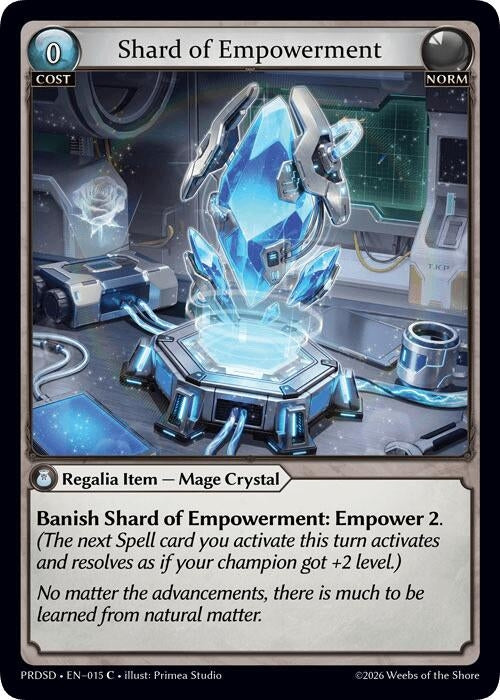 Image for Shard of Empowerment (015) (.asphodel/paradise Starter Decks) (PRDSD) - Grand Archive TCG