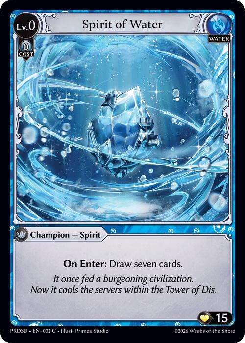 Image for Spirit of Water (002) (.asphodel/paradise Starter Decks) (PRDSD) - Grand Archive TCG