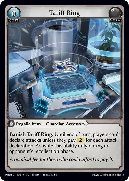 Image for Tariff Ring (016) (.asphodel/paradise Starter Decks) (PRDSD) - Grand Archive TCG