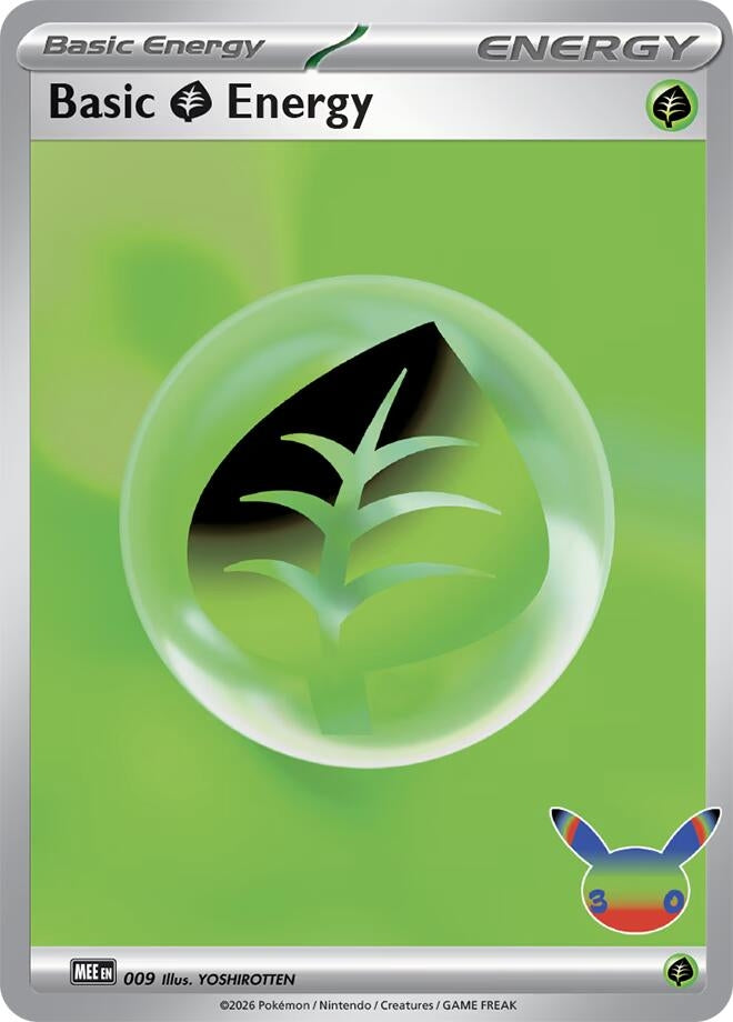 Basic Grass Energy - 009 (30th Celebration) (009) (MEE: Mega Evolution Energies) (MEE)