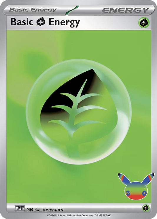 Basic Grass Energy - 009 (30th Celebration) (009) (MEE: Mega Evolution Energies) (MEE)