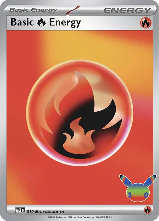 Basic Fire Energy - 010 (30th Celebration) (010) (MEE: Mega Evolution Energies) (MEE)