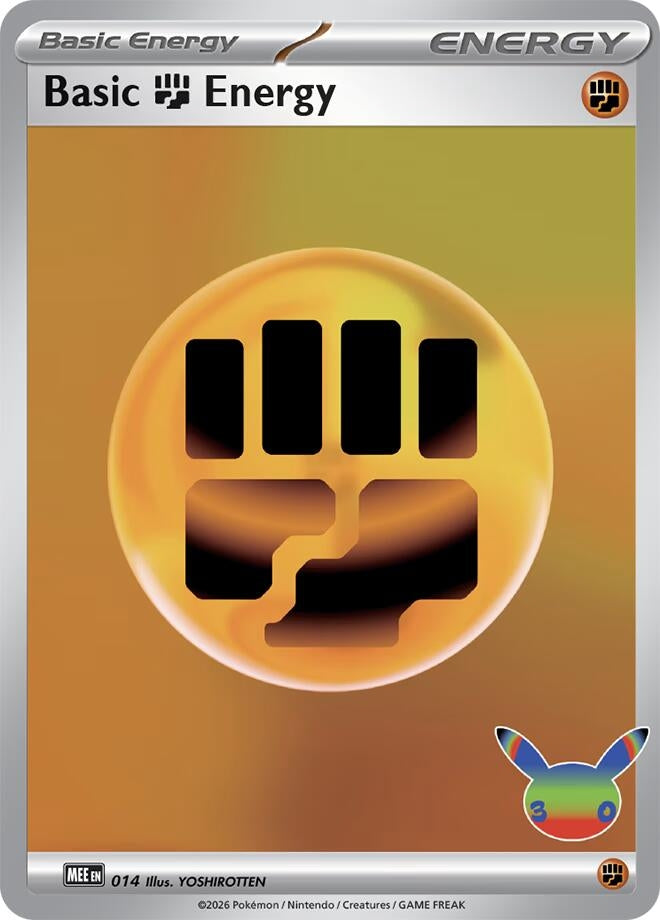 Basic Fighting Energy - 014 (30th Celebration) (014) (MEE: Mega Evolution Energies) (MEE)