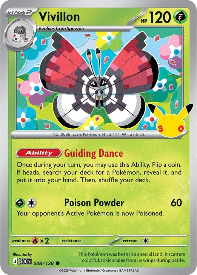 Vivillon (008/128) (ME: 30th Celebration) (30C)