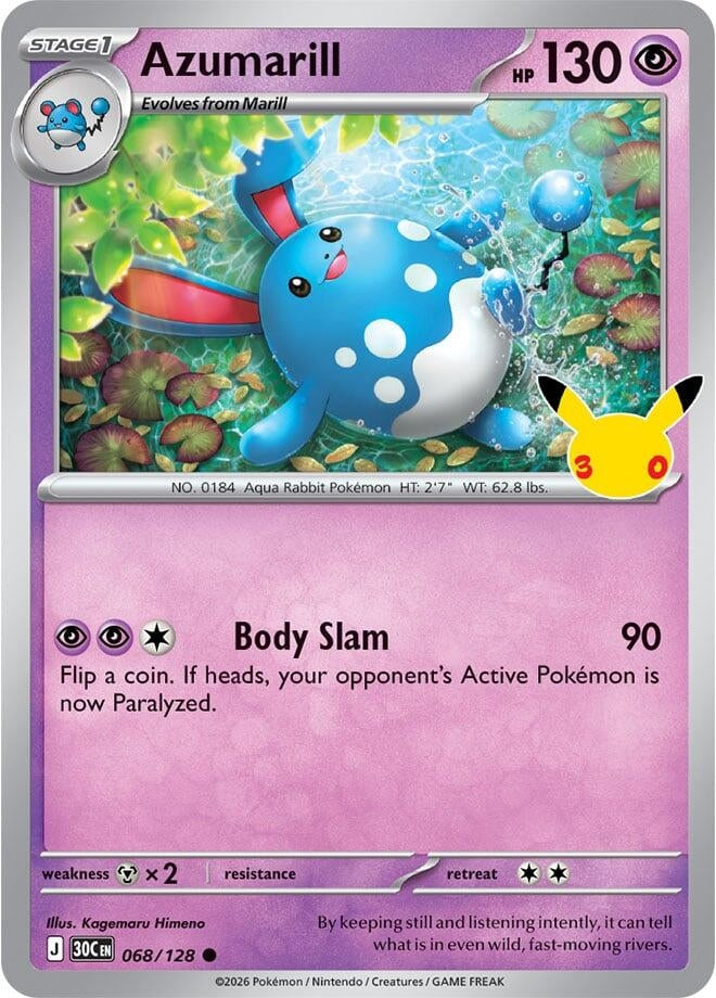 Azumarill (068/128) (ME: 30th Celebration) (30C)