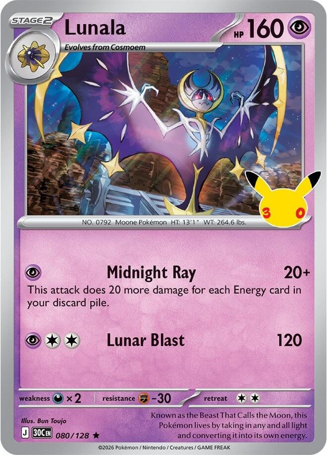 Lunala (080/128) (ME: 30th Celebration) (30C)