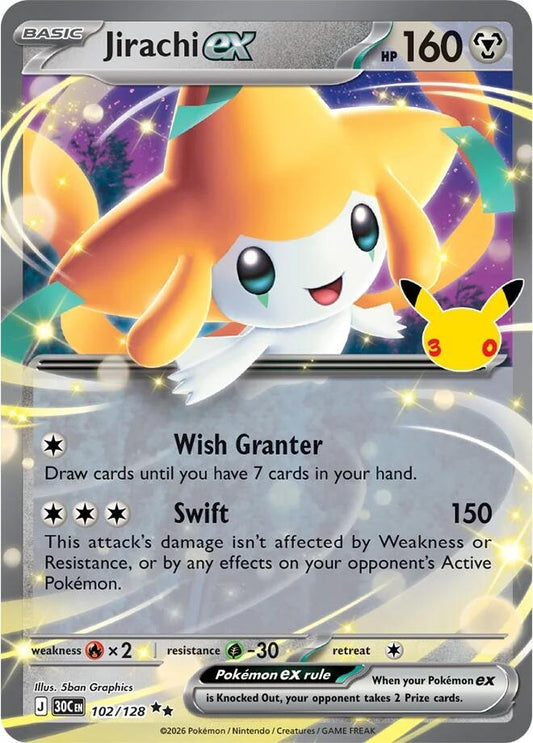 Jirachi ex (102/128) (ME: 30th Celebration) (30C)