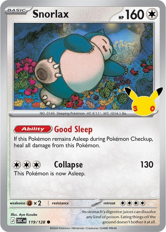 Snorlax (119/128) (ME: 30th Celebration) (30C)