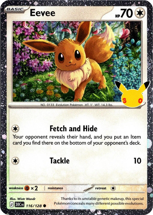 Eevee - 116/128 (30th Celebration) (116/128) (Blister Exclusives) (BLE)